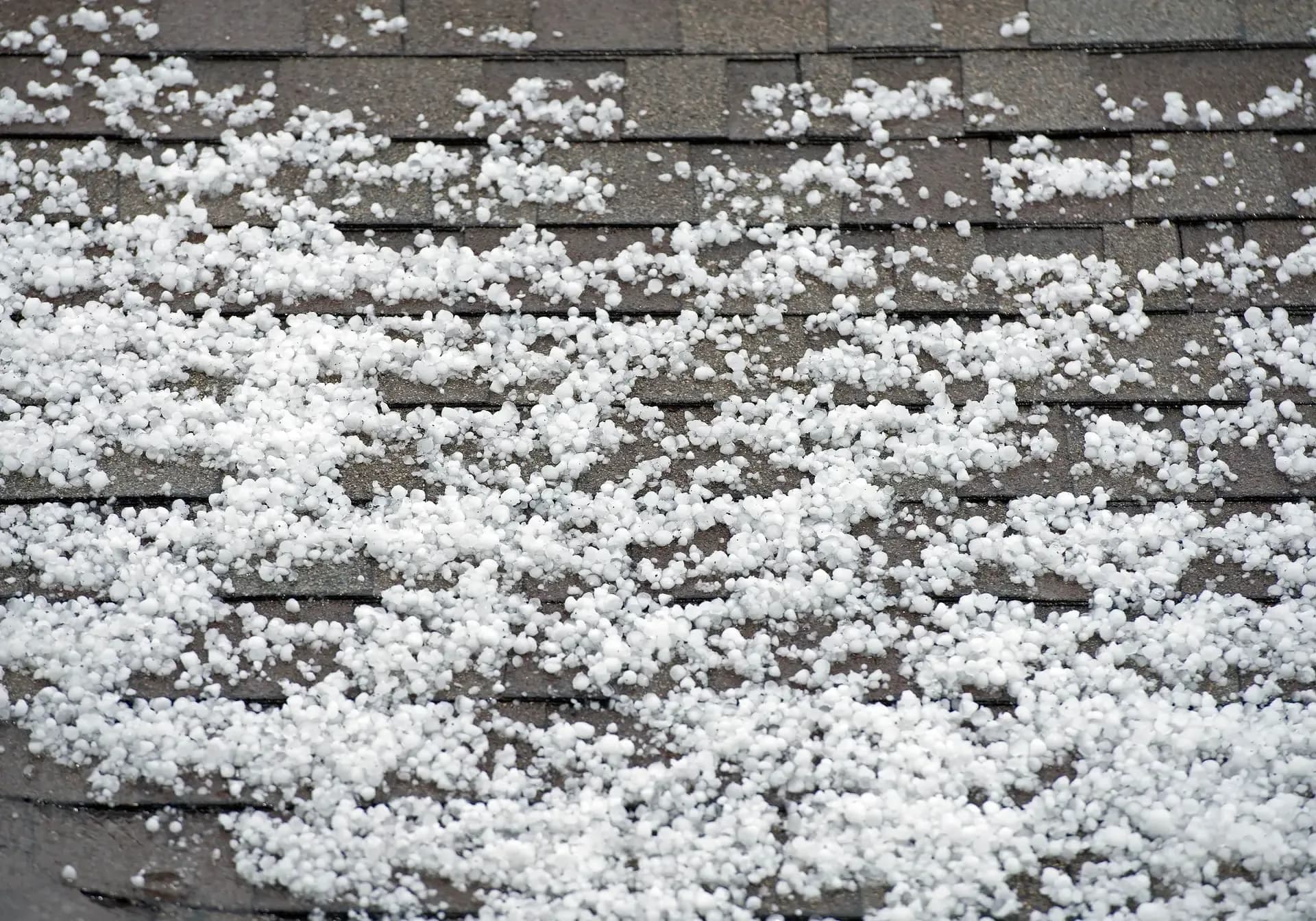 Hail on roof